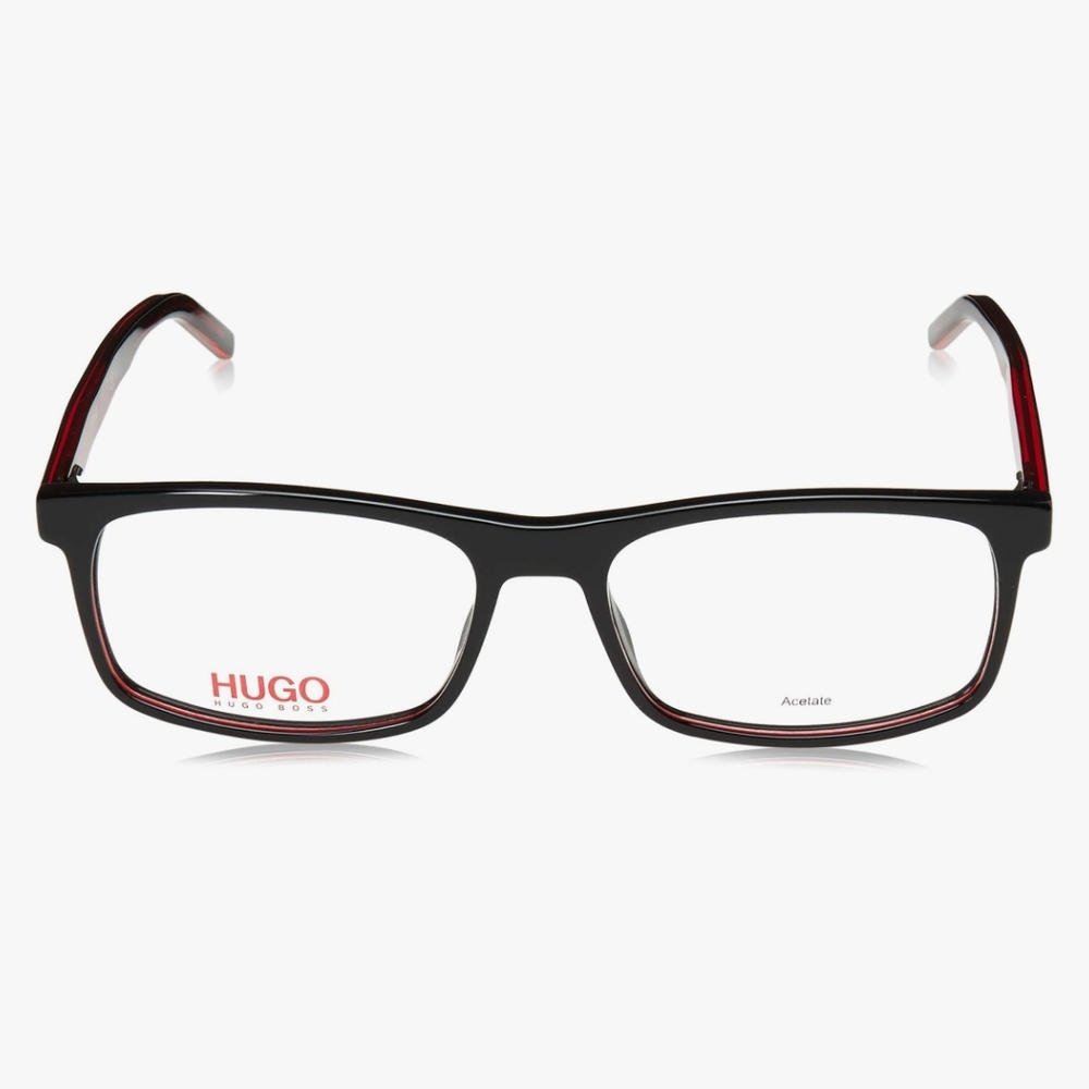 HUGO Black and Red Eyeglasses
